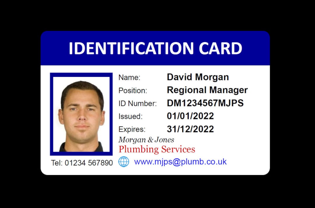 Personalised Identification Card Fake ID Business or Personal Use ...