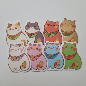 Stickers chat porte-bonheur