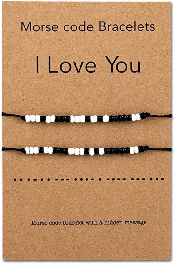 Braccialetto Amicizia Morse I Love You - Regalo Per San Valentine, Compleanno, Coppia O Famiglia - Foto 6