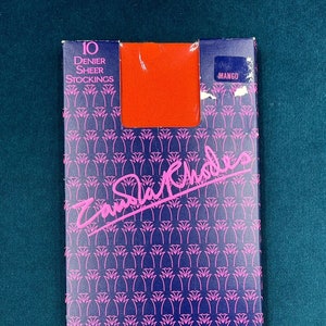 Vintage Zandra Rhodes Sheer Orange Stockings