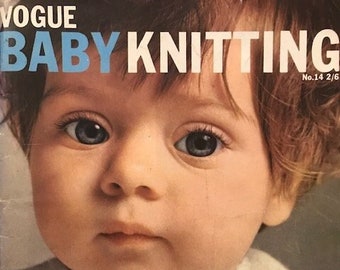 Rare Vintage Vogue Baby Knitting Pattern Book from 1966