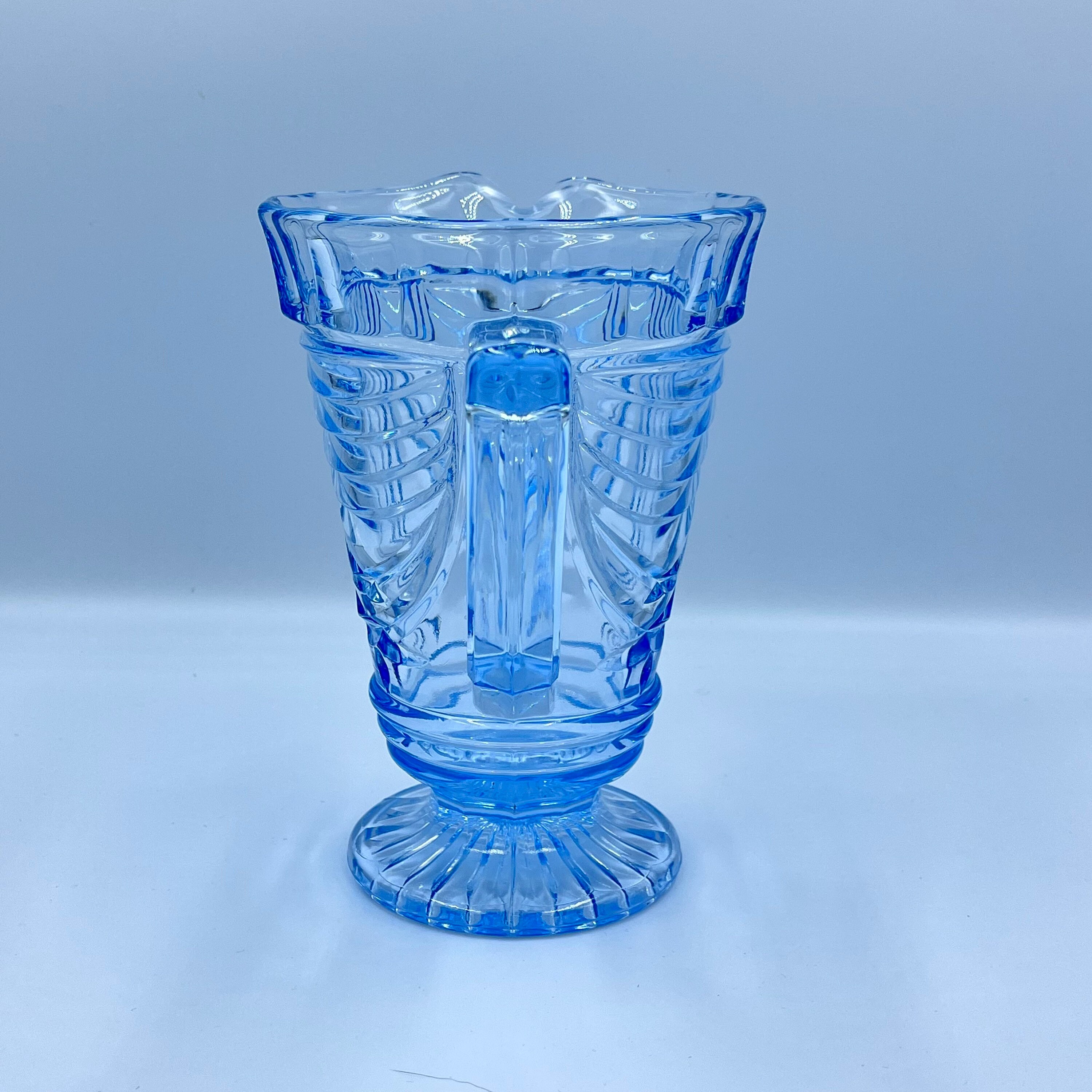 Sowerby Art Deco Glass Water Jug Etsy UK