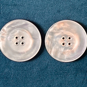Pair of Antique Oversized Mother of Pearl Buttons