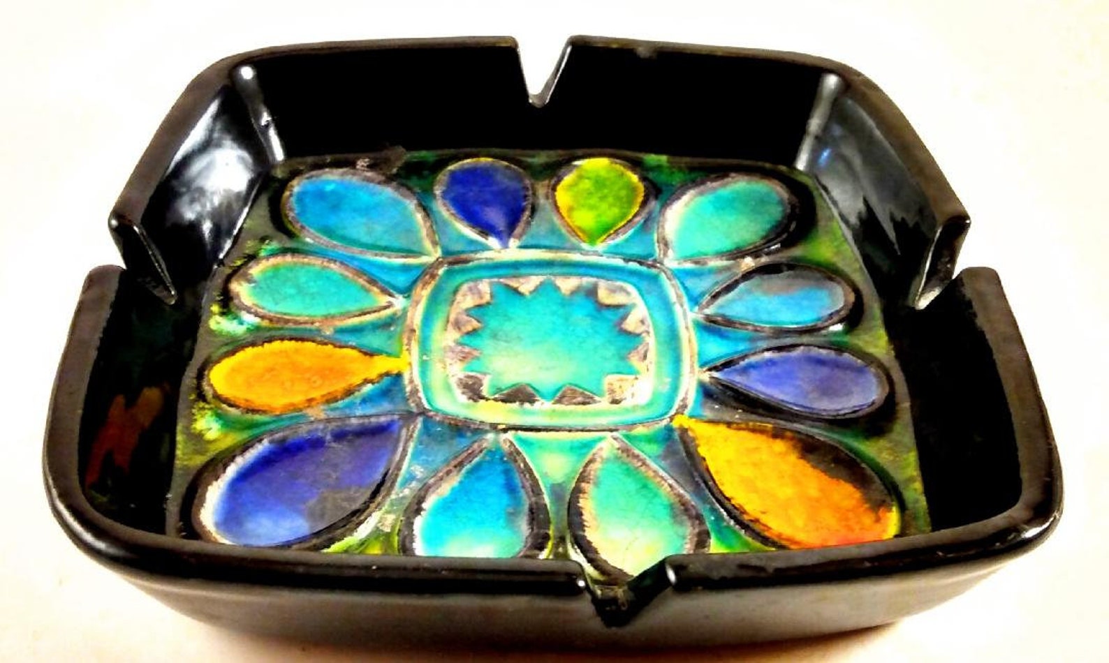 Midcentury Art Pottery Ashtray Etsy UK