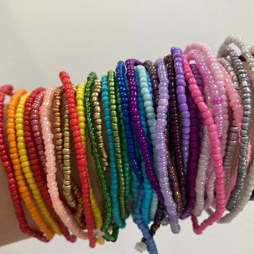 Seed Bead Bracelets Stretch Bracelets Stackable - Etsy