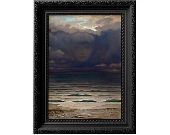 Memory - oil painting reproduction by American symbolist painter, book illustrator, and poet Elihu Vedder (1870). Coastal wall art decor 137