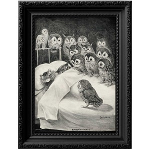 Louis Wain Cat Print: Cats Nightmare Victorian Art Reproduction
