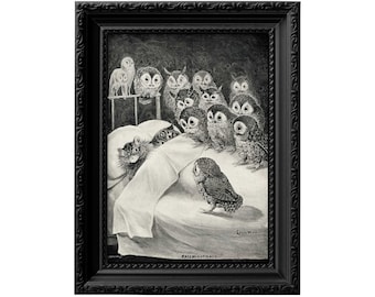 Impression de chat de Louis Wain : Reproduction d'art victorien de cauchemar de chats