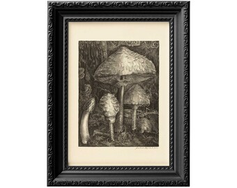 Mushroom poster | Fall home decor | Hippie wall art | Mushroom decor | Wall art poster print | Trippy room decor | Shrooms 0035
