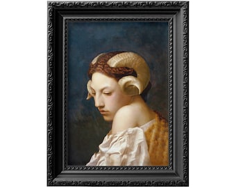 La Bacchante (1853) by Jean-Léon Gérôme, greek mythology oil painting reproduction print, Dionysus and Bacchus cult mythology poster 0093