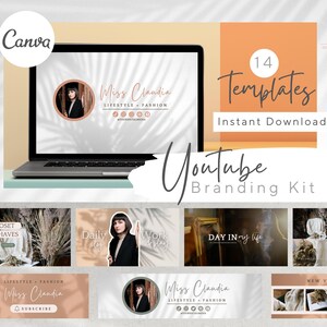YouTube Channel Kit: Canva Templates, Intro, Outro, Banner (Digital Download)