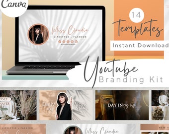 YouTube Channel Kit: Canva Templates, Intro, Outro, Banner (Digital Download)