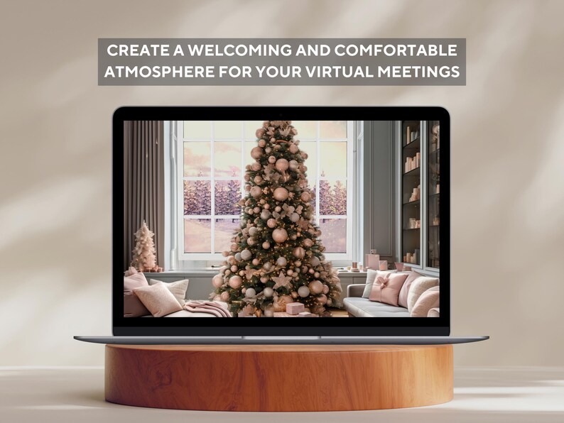 Snowing Window Zoom Christmas Background Animated Background for Video