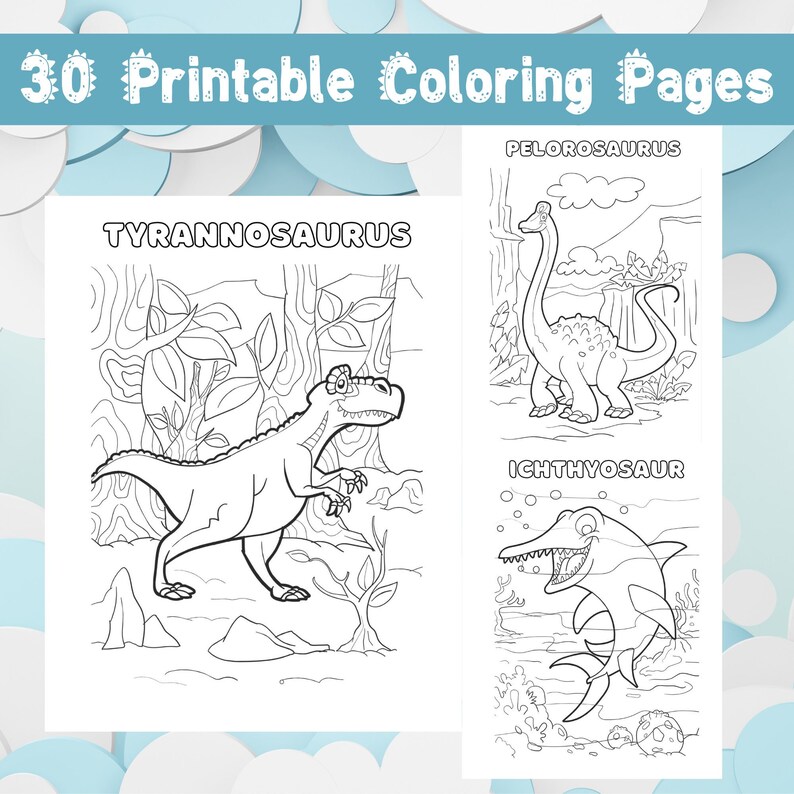 Dinosaur Coloring Pages Printable for Kids Boys and Girls - Etsy