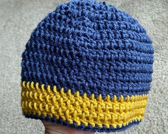 Crochet Wvu Hat - Etsy