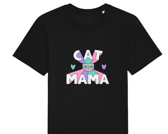 Cat Mama T-shirt | Cat Mum - Gift for Cat Lover - Cat Owner - Cat Birthday Pet Gift - Christmas Gift Cat Lover | Cat Lady