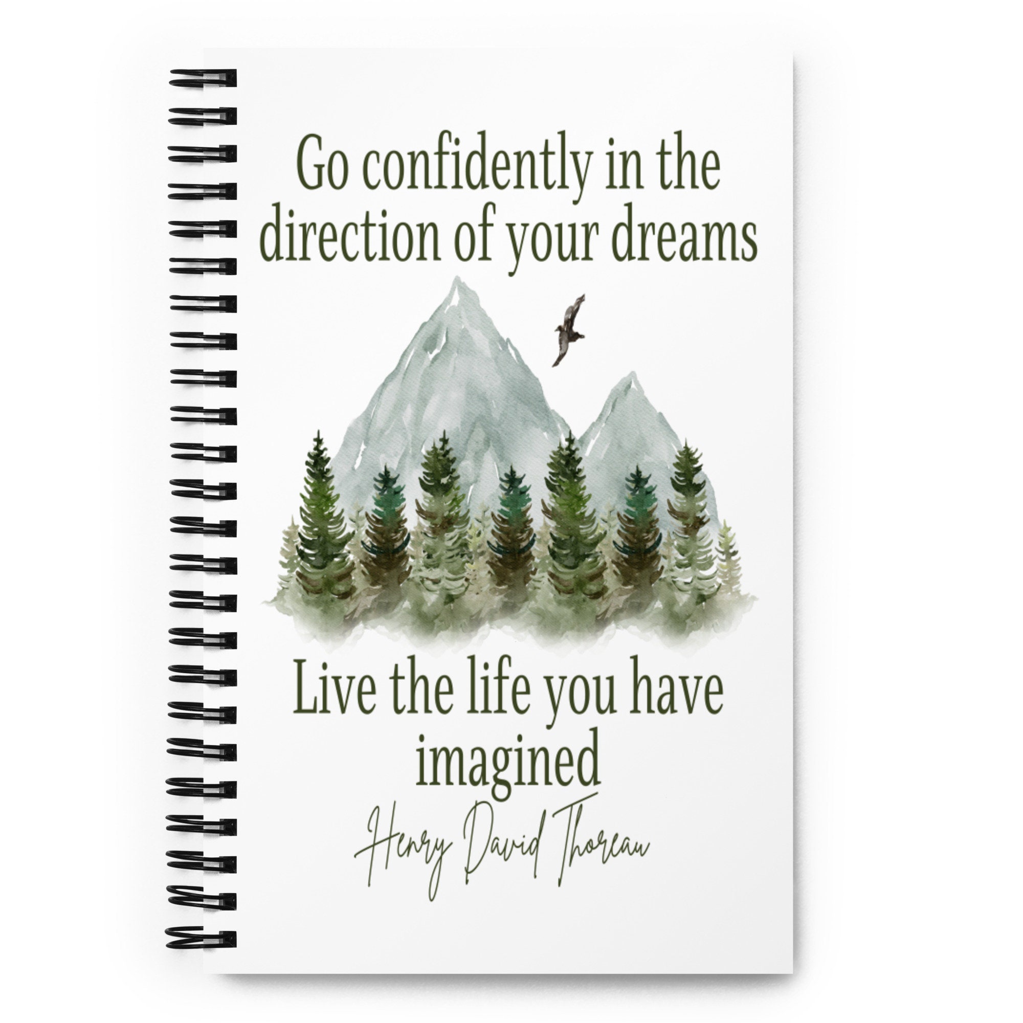 Go Confidently In The Direction Of Your Dreams Notebook Live Etsy