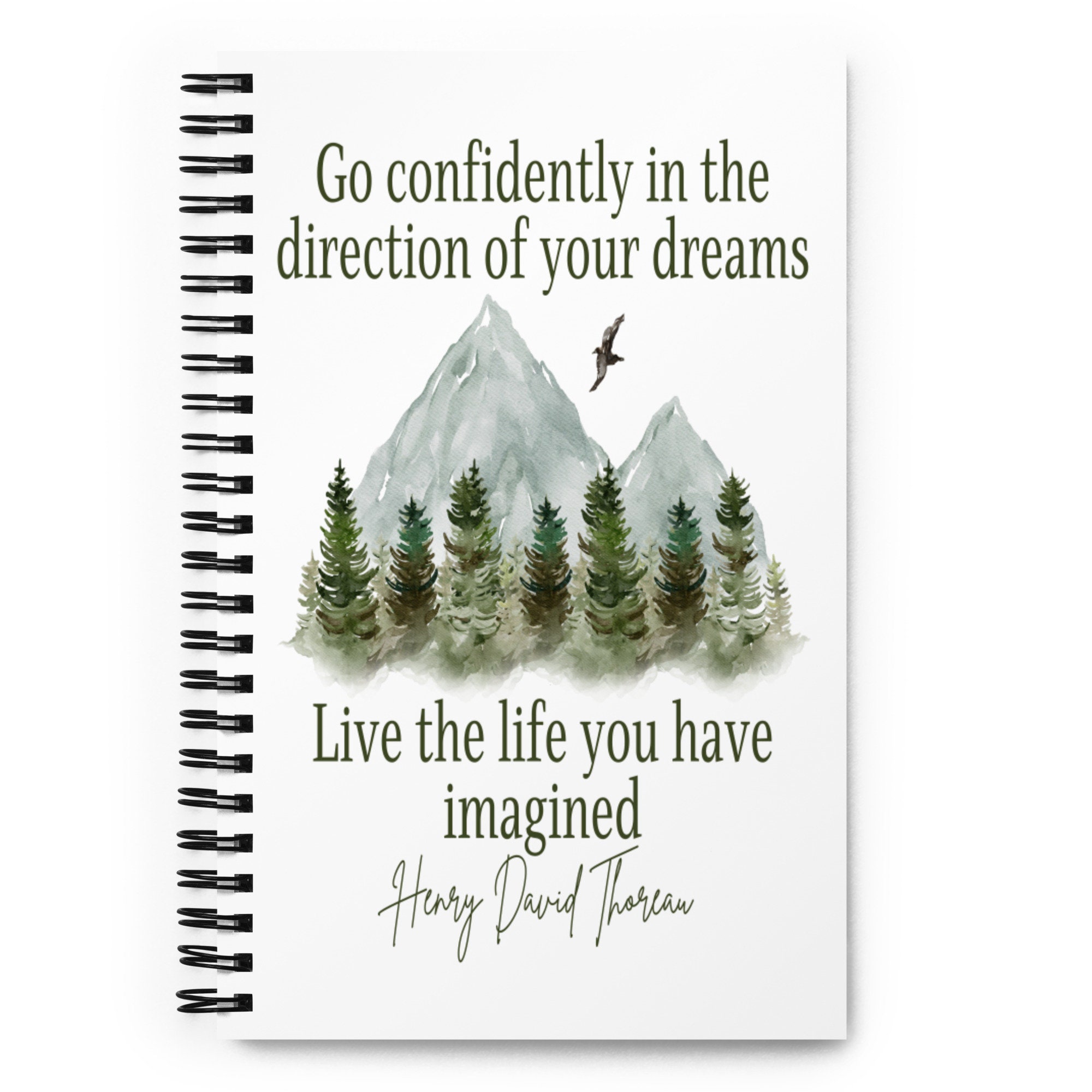 Go Confidently In The Direction Of Your Dreams Notebook Live Etsy Uk
