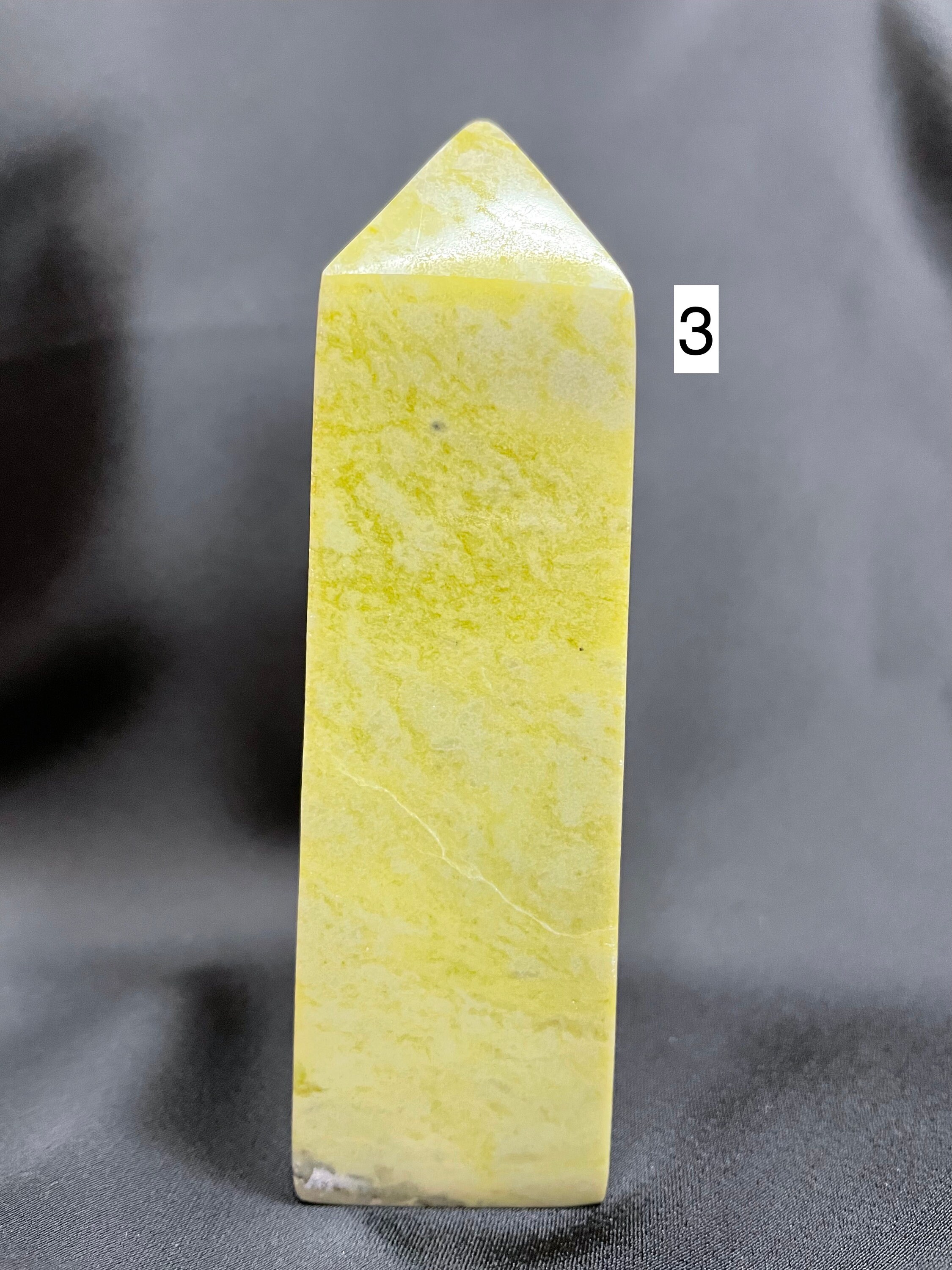 Yellow Serpentine Tower Serpentine Crystal Polished Etsy UK