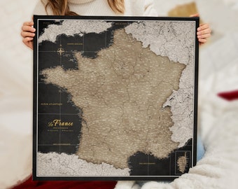 Reproduction of Old School Map France Geology 