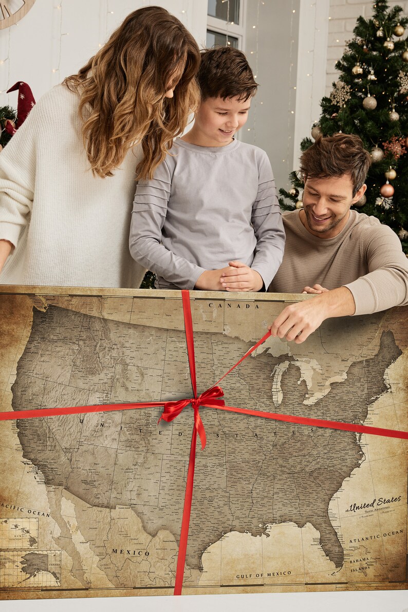 Personalized USA Travel Map Push Pin Map United States Pinboard Cork ...