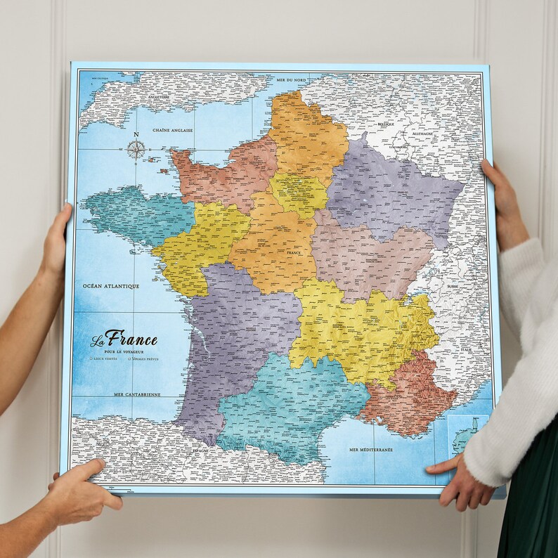 Carte De France Personnalisée En Français - Panneau De Liège ...