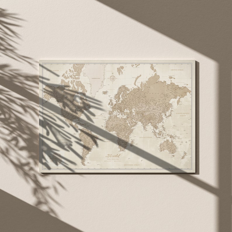Carte du monde personnalisée Carte Push Pin Pinboard Cork Impression sur toile Cadeau pour voyageur canvascale Carte de voyage pour cadeau de voyage pour voyageur image 9