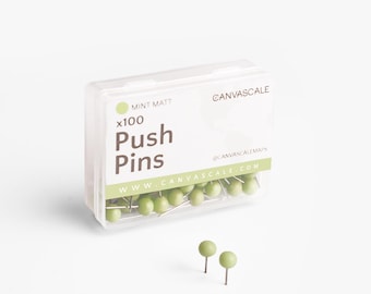 100 punaises mates menthe pour tableau en liège – Tête de 5 mm