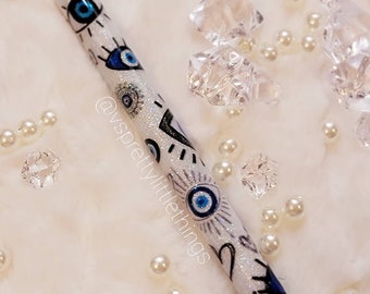 Say Hello Evil Eye Crystal Incrustación De Metal Círculo Say Hello Evil Eye Crystal Incrustación De Metal Círculo