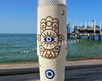 Rhinestone Evil Eye Tumbler, Evil Eye Tumbler, Tumbler, Bling Tumbler