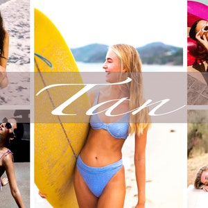 5 Tan LIGHTROOM Presets Mobile Desktop Summer Warm Natural Tanned Skin Tropical Vacation Filter Presets Instagram Blogger Influencer