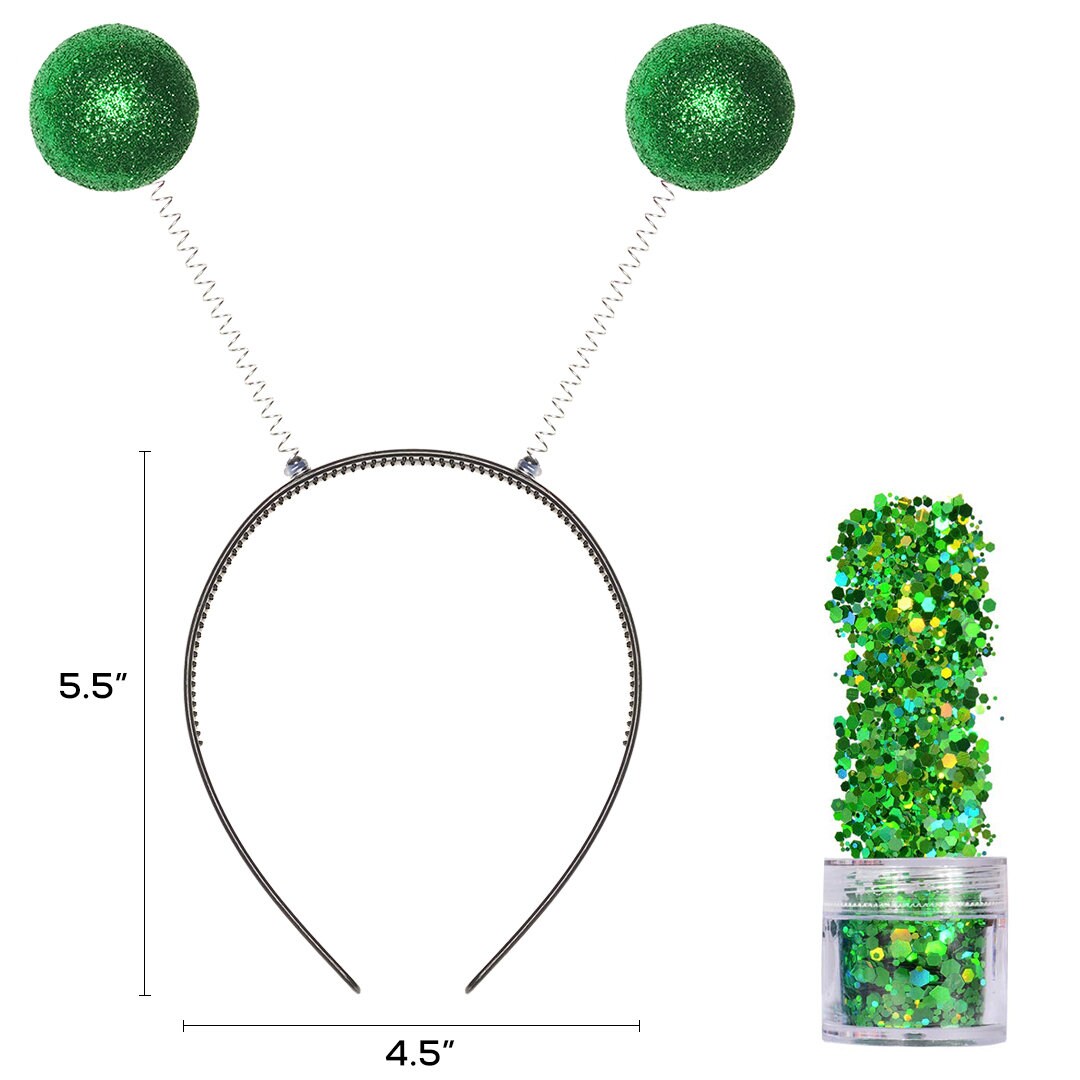 FUNCREDIBLE Alien Headband With Chunky Glitter Alien Martian Etsy