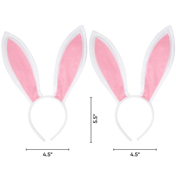 Funcredible Bunny Ears Headband 2 Pack Plush Easter Rabbit Ears