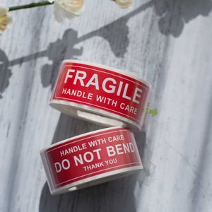 FREE SHIPPING Red Warning Label Roll 150 Labels, Fragile Handle With ...