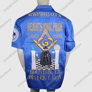 Embroidered Masonic Walking Shirt: Custom Lodge Apparel