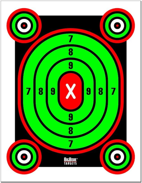 shooting target 8 1 2 x 11 printable range etsy