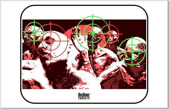 shooting target zombie horde 11x17 printable etsy australia