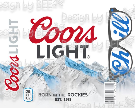 COORS LIGHT Chill Glasses PNG | Etsy