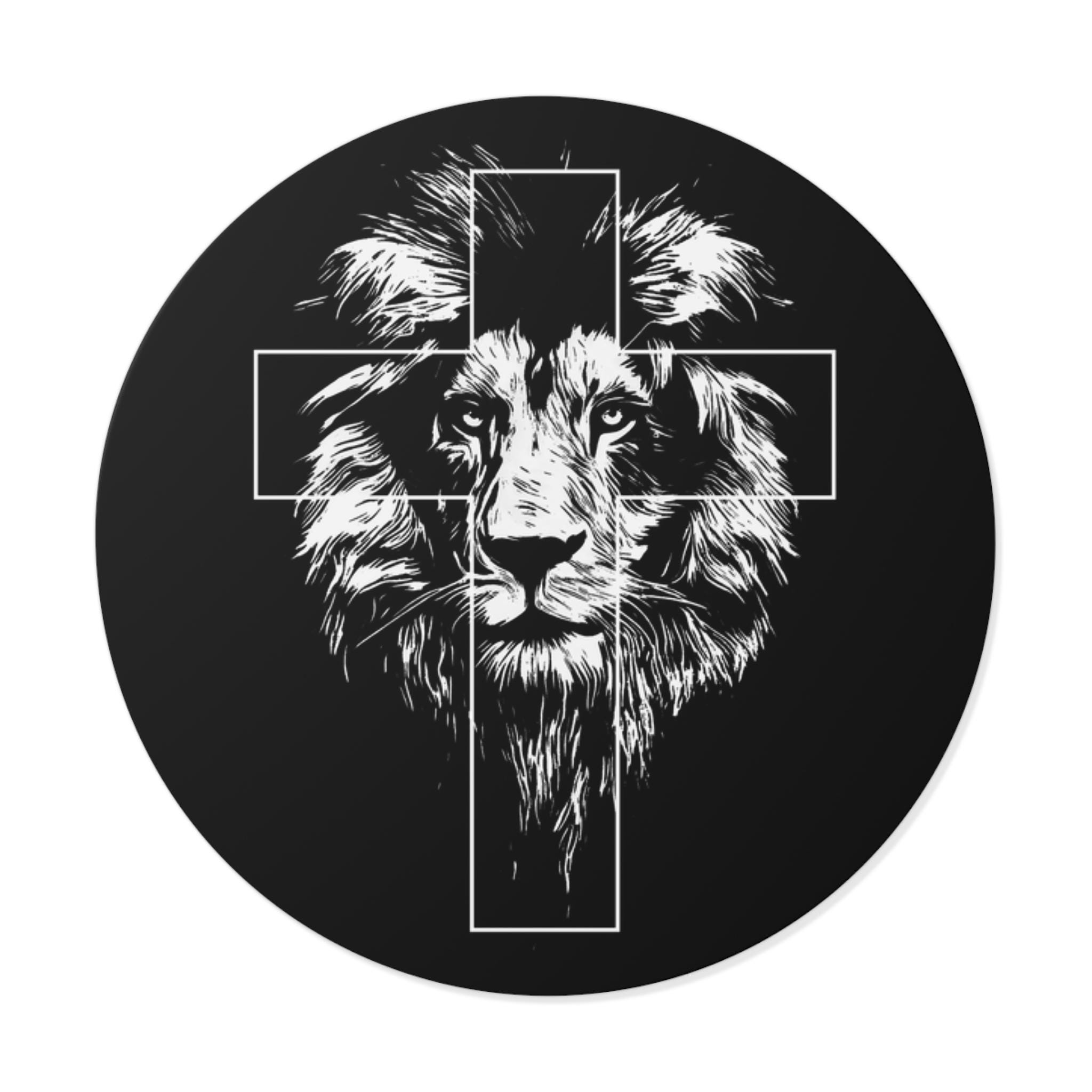 Large Vinyl Lion of Judah Sticker - Christian Wall Art, Faith Decor, Powerful Lion Design, Religious Gift, Inspirational Symbol for Home/Car
