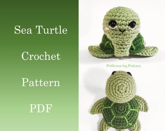 PATTERN ONLY Sea Turtle Crochet Pattern, instant DOWNLOAD
