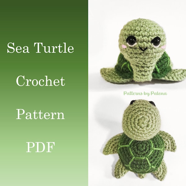 PATTERN ONLY Sea Turtle Crochet Pattern, instant DOWNLOAD