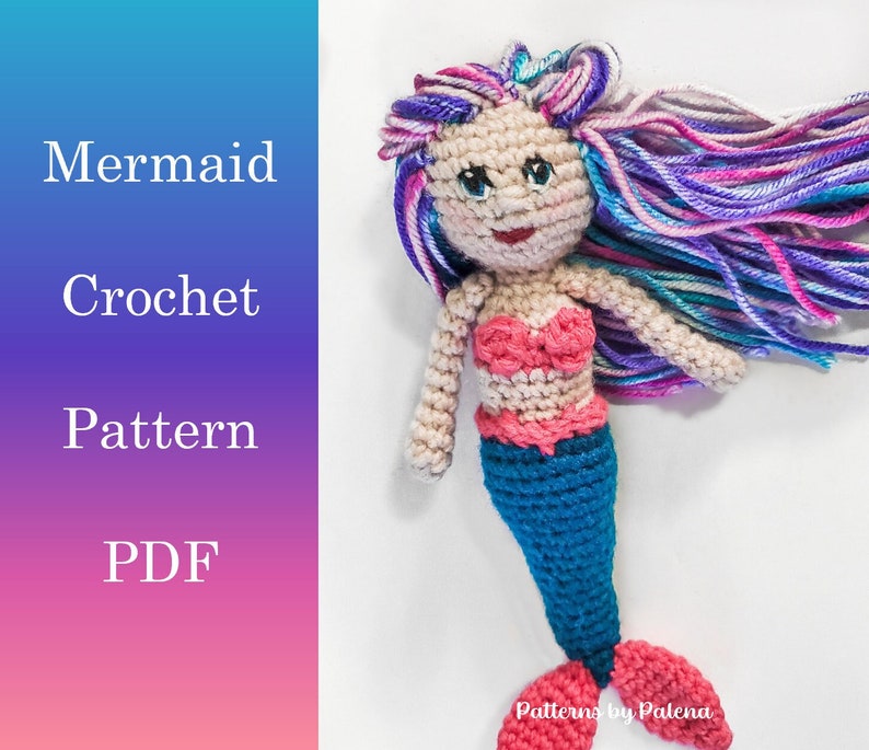 Mermaid Doll Crochet Pattern PDF Pattern Etsy
