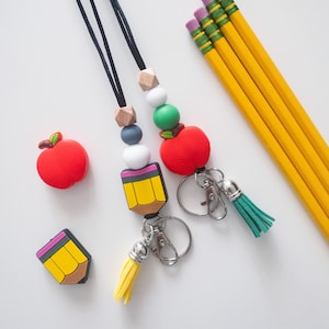 Teacher Lanyard, Teacher Appreciation Gift, Personalized Lanyard, Apple Lanyard, Pencil Lanyard, Teacher Gift