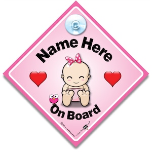 PERSONALIZOWANY znak „Baby On Board” różowy, NIESTANDARDOWY znak „Baby On Board”, NIESTANDARDOWY znak „Dziecko”, wykonany na zamówienie znak „Dziecko w samochodzie” Dodaj własny tekst