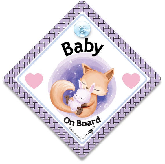 Baby A Schild mit Saugnapf Fahrzeug Sicherheit Hell Baby an Bord Autoschild 