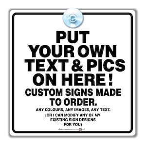 CUSTOM Home Sign, Custom Office Sign, Custom Vehicle Sign, Personalised Sign, CUSTOM Sign, Made To Order Sign. Dodaj własny tekst i obrazy