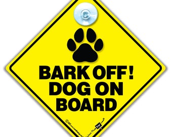 BARCA FUORI! Cartello cane a bordo auto, cartello cane a bordo, cartello auto con ventosa ad alta visibilità per cane in auto, cartello veicolo cane