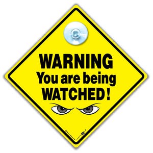 Warning You Are Being Watched Sign, Security Sign for Home or Office, Anti Burglary Sign, Anti Trespass Sign, CCTV Sign, 14 cm x 14cm x 2cm
