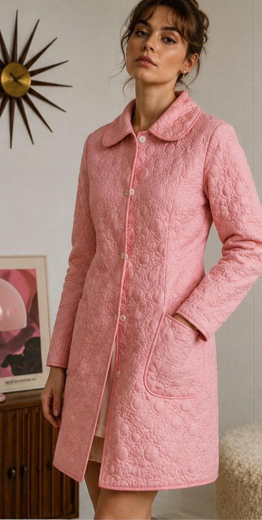 Vintage quilted house coat women - Etsy 日本
