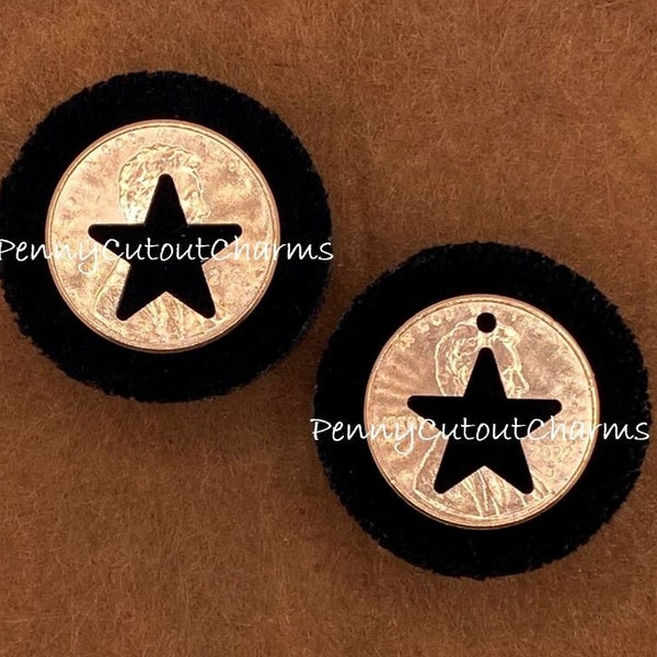 CHARITY lucky penny cut out STAR penny cut out charm unique Memorial penny keepsake 5-Star cutout penny custom penny gift Handmade With Love